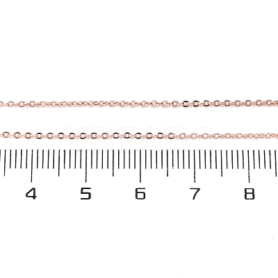 Brass Rolo Chains Necklaces for Women NJEW-D302-43RG-1