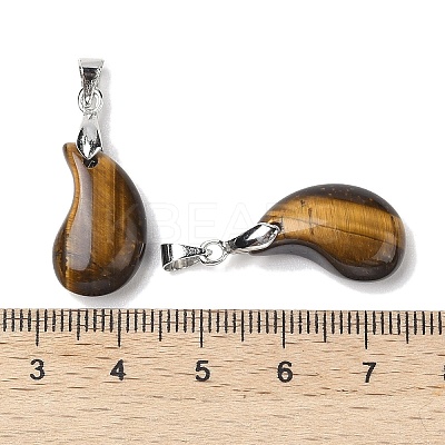 Natural Tiger Eye Pendants G-NH0025-14P-04-1