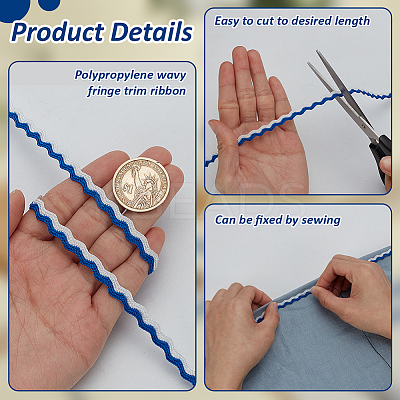 2 Bundles Polypropylene Wavy Fringe Trim Ribbon OCOR-FG0003-05E-1