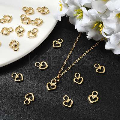 SHEGRACE Brass Heart Charms XGR0161G-100G-1