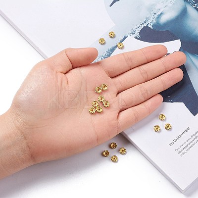 Iron Crystal Rhinestone Spacer Beads RB-A007-6MM-G-1
