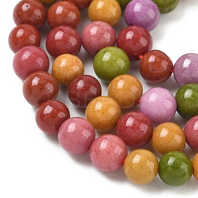 Dyed Natural Malaysia Jade Beads Strands G-G021-02A-26-1