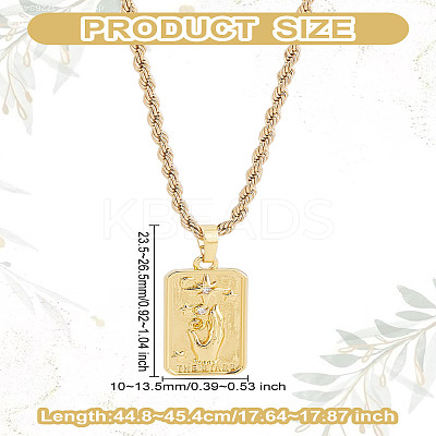 1Pc Brass with Cubic Zirconia Pendants Necklaces NJEW-LP0001-46E-G-1