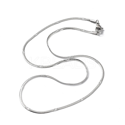 Non-Tarnish 304 Stainless Steel Flat Snake Chain Necklaces for Women LS-NJEW-D058-03P-1