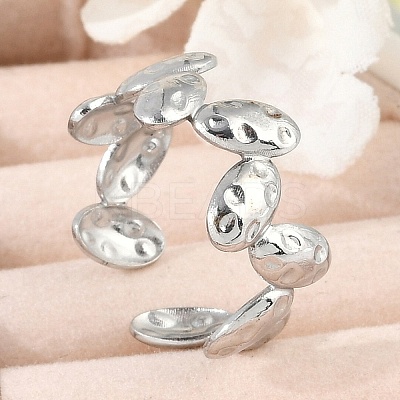 304 Stainless Steel Open Cuff Rings for Women LS-RJEW-A056-02P-1