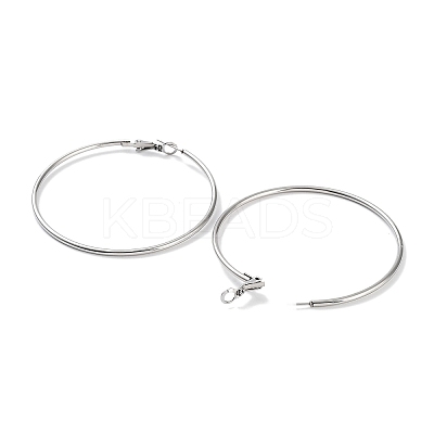 Non-Tarnish Ring 304 Stainless Steel Hoop Earrings for Women Men EJEW-B049-02G-P-1