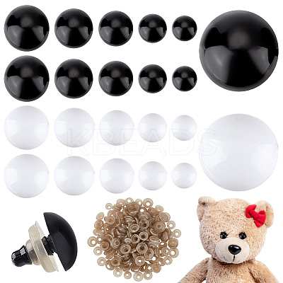192 Sets 10 Styles Plastic Safety Eyes DIY-PH0017-93-1