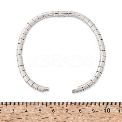Texture 304 Stainless Steel Bangles for Women BJEW-Z092-14P-1
