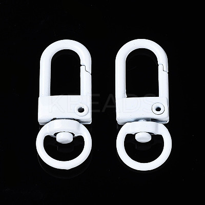 Spray Painted Eco-Friendly Alloy Swivel Snap Hooks Clasps PALLOY-T080-02M-NR-1