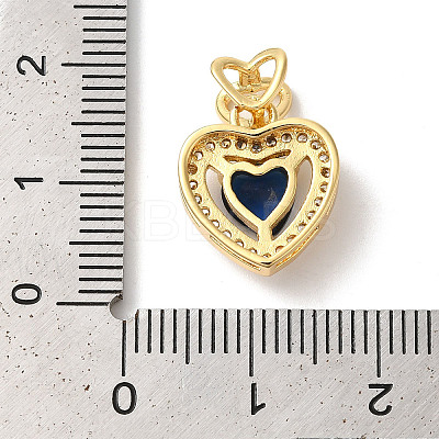 Rack Plating Brass Cubic Zirconia Pendants KK-Z056-14G-01-1