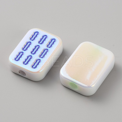 UV Platinum Opaque Acrylic Beads MACR-WH20001-26A-1