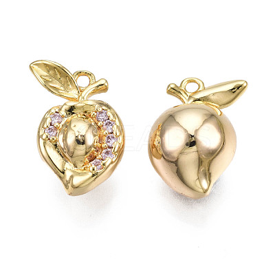 Brass Micro Pave Cubic Zirconia Pendants KK-N231-240-1