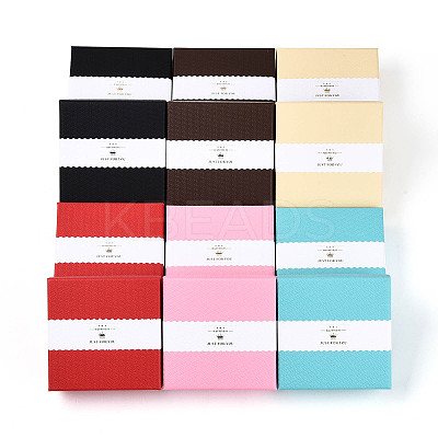 12Pcs 6 Colors Cardboard Jewelry Set Boxes CBOX-N015-05B-1