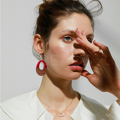 DIY Two Tone Teardrop Pendant Earrings Making Kit DIY-OC0008-16-1