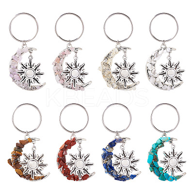Natural & Synthetic Gemstone Keychain KEYC-TAC00041-1