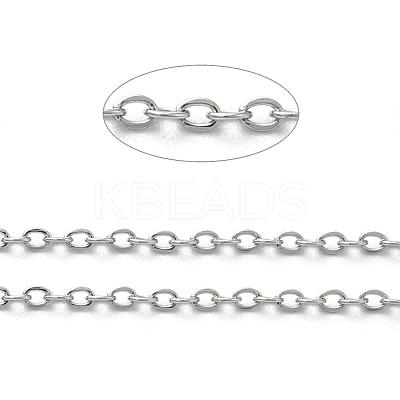 Tarnish Resistant 304 Stainless Steel Cable Chains CHS-K002-32-1