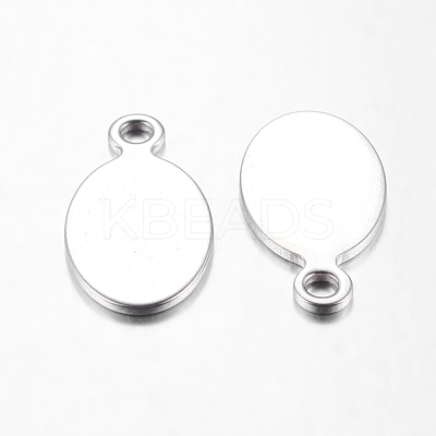 Tarnish Resistant 201 Stainless Steel Stamping Blank Tag Pendants STAS-Q109-1