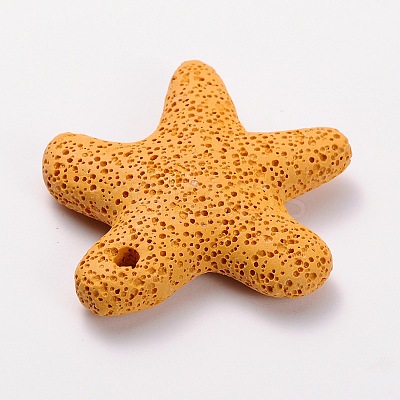 Synthetic Lava Rock Big Starfish/Sea Stars Pendants G-O025-05C-1
