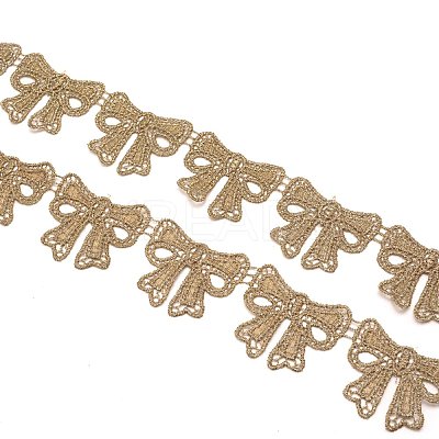 Gold Metallic Embroidery Lace Trim OCOR-WH0064-78-1