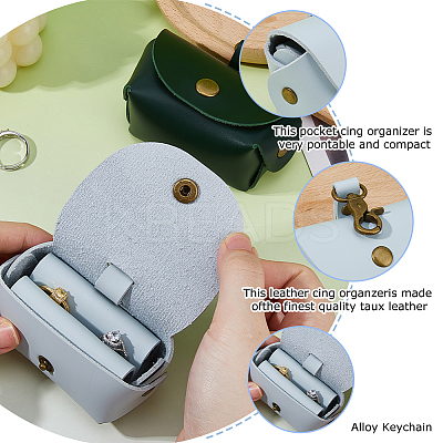 PU Leather Pet Collar Wedding Ring Bearer Pouches AJEW-WH0270-935B-1