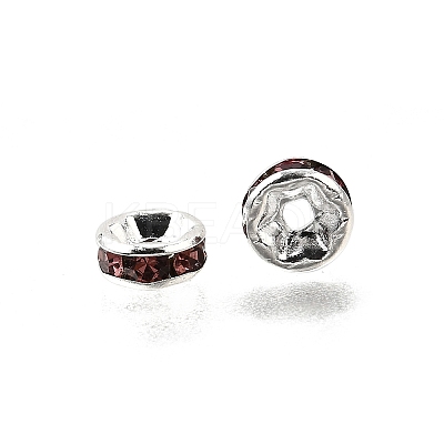 Brass Grade A Rhinestone Spacer Beads RB-A014-Z6mm-10S-1