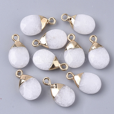 Natural White Jade Pendants G-S359-017J-1