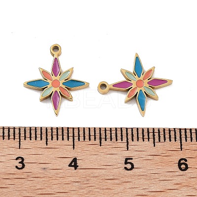 Ion Plating(IP) 316 Stainless Steel Enamel Charms X-STAS-U014-69G-1