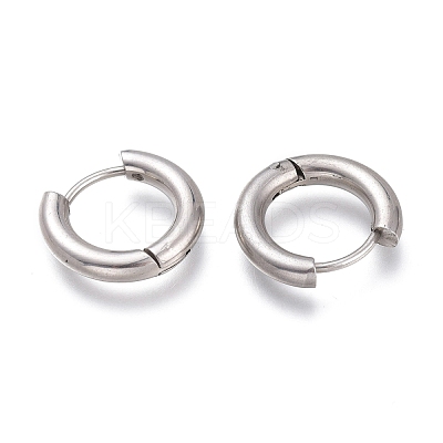 Tarnish Resistant 201 Stainless Steel Huggie Hoop Earrings EJEW-O095-05-02-1