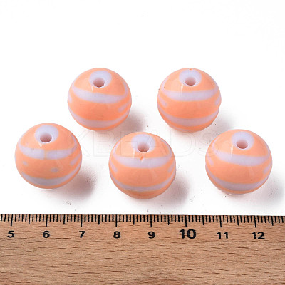 Opaque Striped Acrylic Beads MACR-S373-27B-08-1