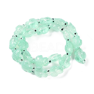 Transparent Glass Enamel Beads Strands GLAA-B021-06E-1