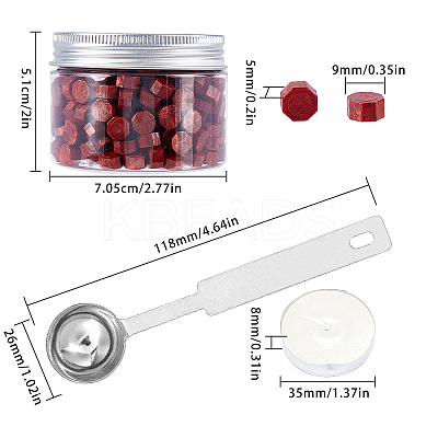Sealing Wax Particles Kits for Retro Seal Stamp DIY-CP0003-50G-1