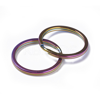 Ion Plating(IP) 304 Stainless Steel Split Key Rings STAS-L216-09B-1