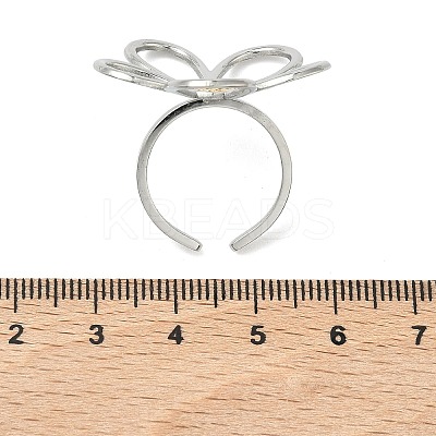 304 Stainless Steel Cuff Open Rings for Women RJEW-P180-04A-1