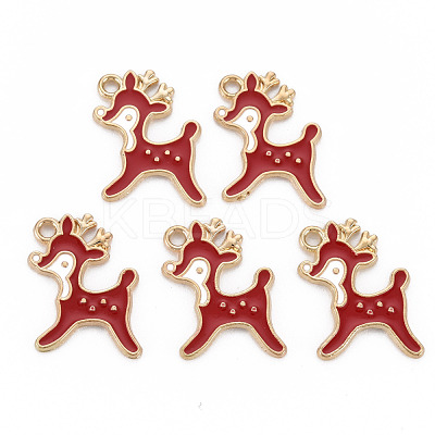 Alloy Enamel Pendants X-ENAM-S126-062B-NR-1