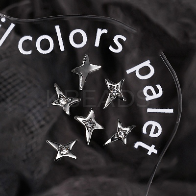 Star Alloy Rhinestone Cabochons MRMJ-WH0075-114-23-1