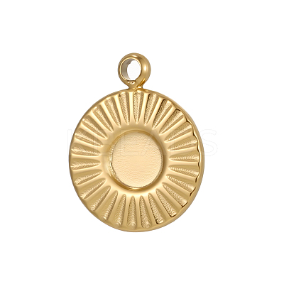 Oval 304 Stainless Steel Pendants Cabochon Settings STAS-OY007-04G-1
