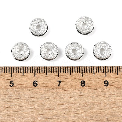 Brass Grade A Rhinestone Spacer Beads RB-A014-Z8mm-02S-1