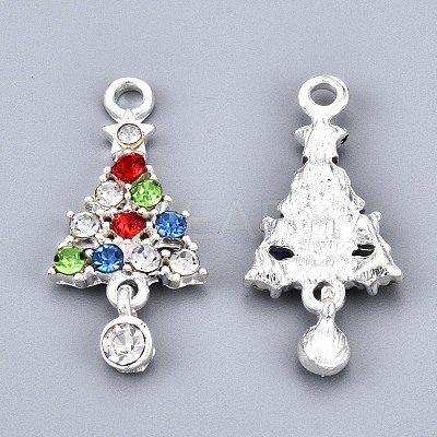 Alloy Colorful Rhinestone Pendants PALLOY-Q441-029-RS-1