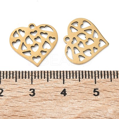 201 Stainless Steel Pendants STAS-F337-03G-1