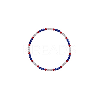 Polymer Clay Rhinestone Round Beaded Necklaces NJEW-SW00049-02-1