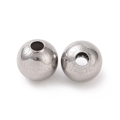 Non-Tarnish 304 Stainless Steel Round Beads STAS-F285-01P-1
