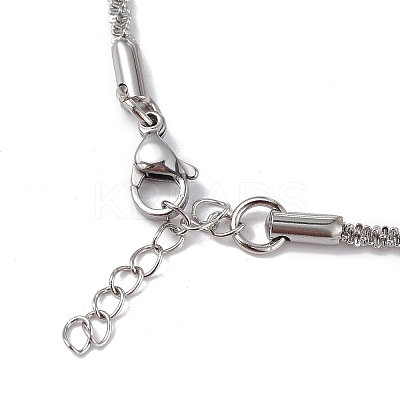 Non-Tarnish 304 Stainless Steel Bone Rope Chain Bracelet for Women LS-BJEW-I311-01B-P-1