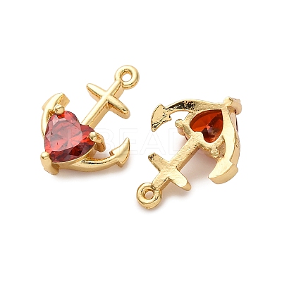 Brass Micro Pave Cubic Zirconia Pendants KK-F895-03G-1