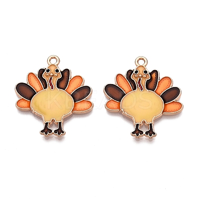 Thanksgiving Day Theme Alloy Enamel Pendants ENAM-T020-52A-01-1