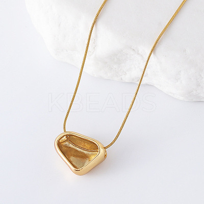 3Pcs Minimalist European-style Stainless Steel Irregular Polished Heart Pendant Necklaces for Women YJ1640-1