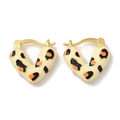 Rack Plating Brass Enamel Hoop Earrings EJEW-B062-11G-03-1