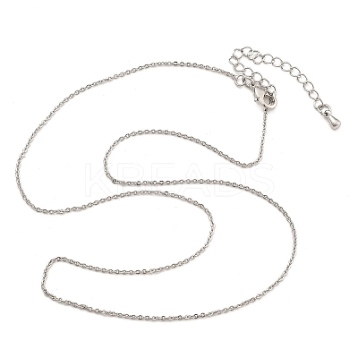 Brass Rolo Chains Necklaces for Women NJEW-D302-45P-1