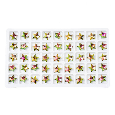 Glass Rhinestone Cabochons MRMJ-N029-04A-09-1