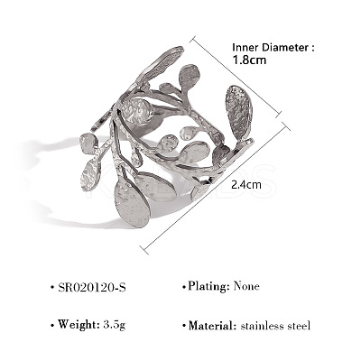 304 Stainless Steel Cuff Rings FS-WG71EDD-09-1