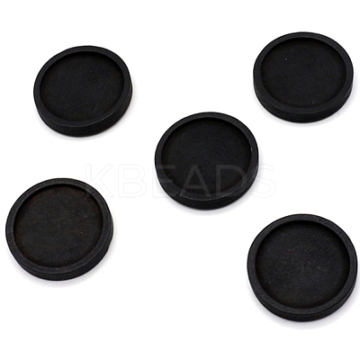 Natural Wood Cabochon Settings WOOD-WH0115-37B-B-1